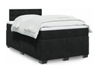 Nidchicshop bed base with black velvet mattress 120x190 cm 88320EVFA