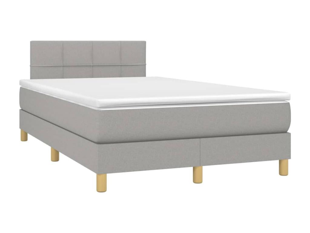 Calmetop bed base and light grey mattress 120x190 cm fabric 64844FFFK