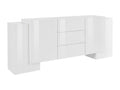 Nidchicshop Buffet Kitchen Buffet with 2 Doors and 3 Drawers Living Room Buffet Kitchen Buffet Made in Italy 210x45x85 cm Glossy White 33197KJKL