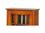 1-Door Glass-Fronted Cherry Wood Display Cabinet with 6 Shelves, W 49.4 cm H 105.8 cm D 21.5 cm 44558GVUB