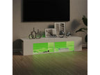 TV stand with Nidchicshop LED, glossy white, 135x39x30 cm, 38422UDBD