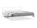Metal bed frame with white headboard 193x203 96968MXJX