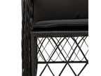 Calmetop 3-piece set with black resin wicker cushions 70555HACS