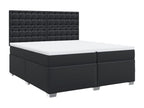 Calmetop bed base with mattress, black, 200x200 cm, faux leather, 10199MZAA