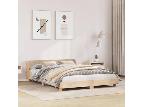 Bed frame without mattress 150x200 cm solid pine wood 31918UMZO