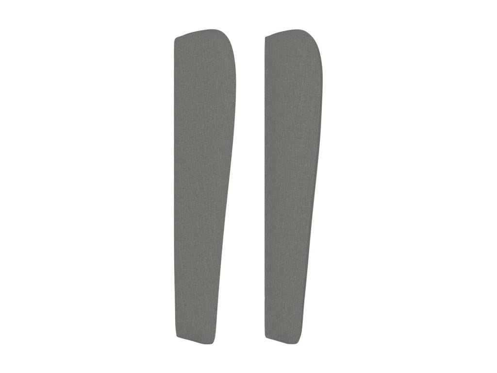 Headboard with wings, Dark Grey, 147x23x118/128 cm, Fabric, 15293CVVR