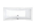 Rectangular white built-in bathtub - FREE headrest - Nidchicshop - 170x75 cm 06579VDFH