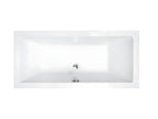 Rectangular white built-in bathtub - FREE headrest - Nidchicshop - 170x75 cm 06579VDFH