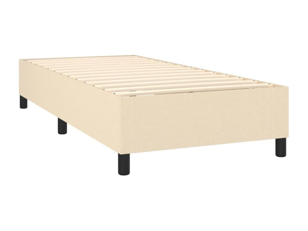 Upholstered bed base with mattress, Cream, 100x200 cm, Fabric 13919ERYZ
