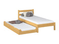 Wooden Trundle Bed N01 Natural Pine 120x180 74309IZCX