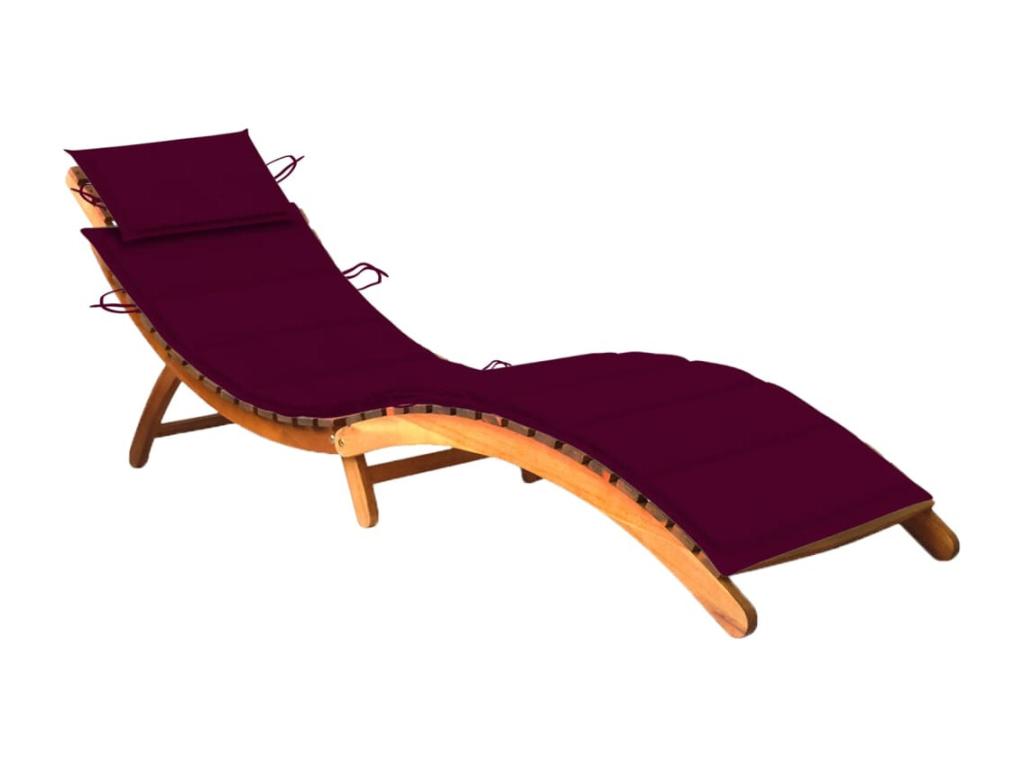 Brown wooden sun lounger/deckchair 184x55x64 cm 02 0012355 92486PKMM