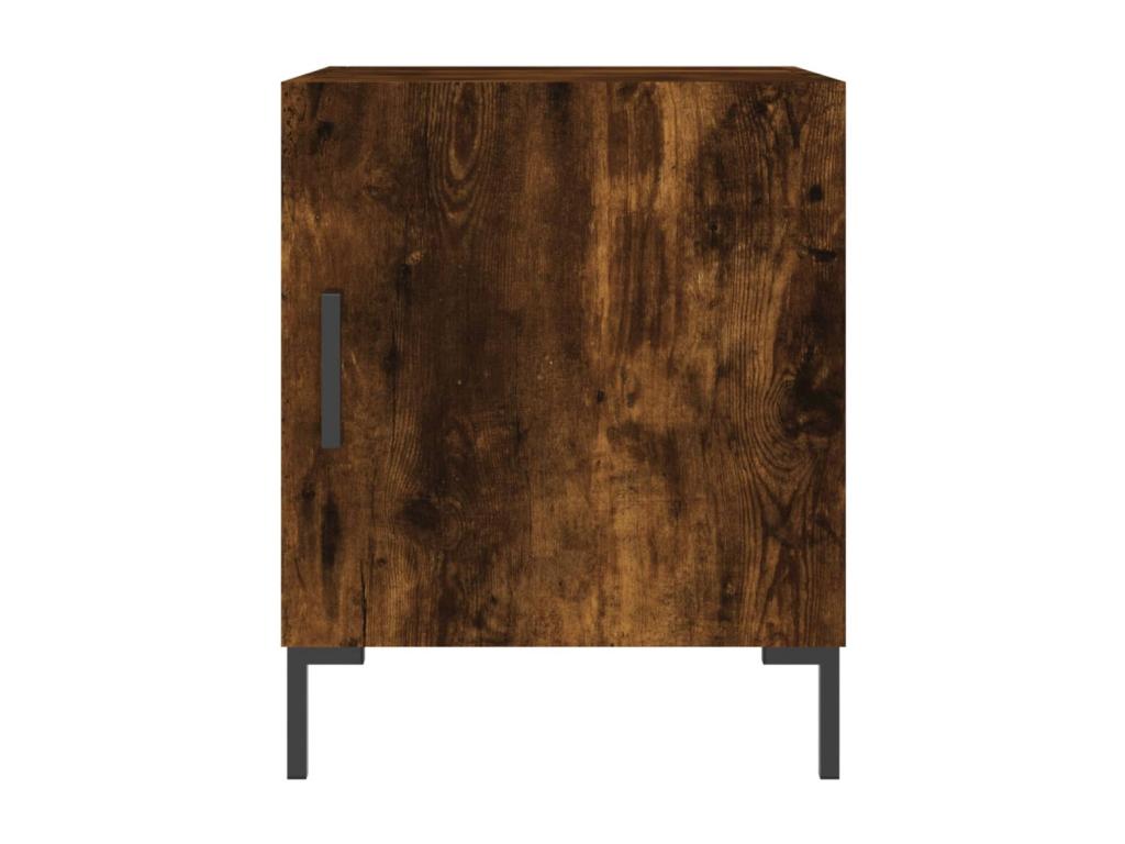 2-piece bedside tables, smoked oak, 40x40x50 cm, engineered wood, 70410DPEX