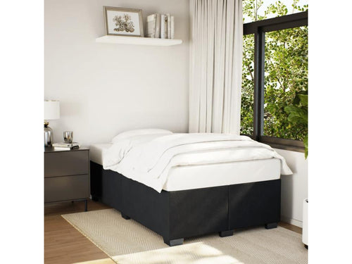 Black velvet bed frame without mattress, 120x200 cm, 24136BZJZ