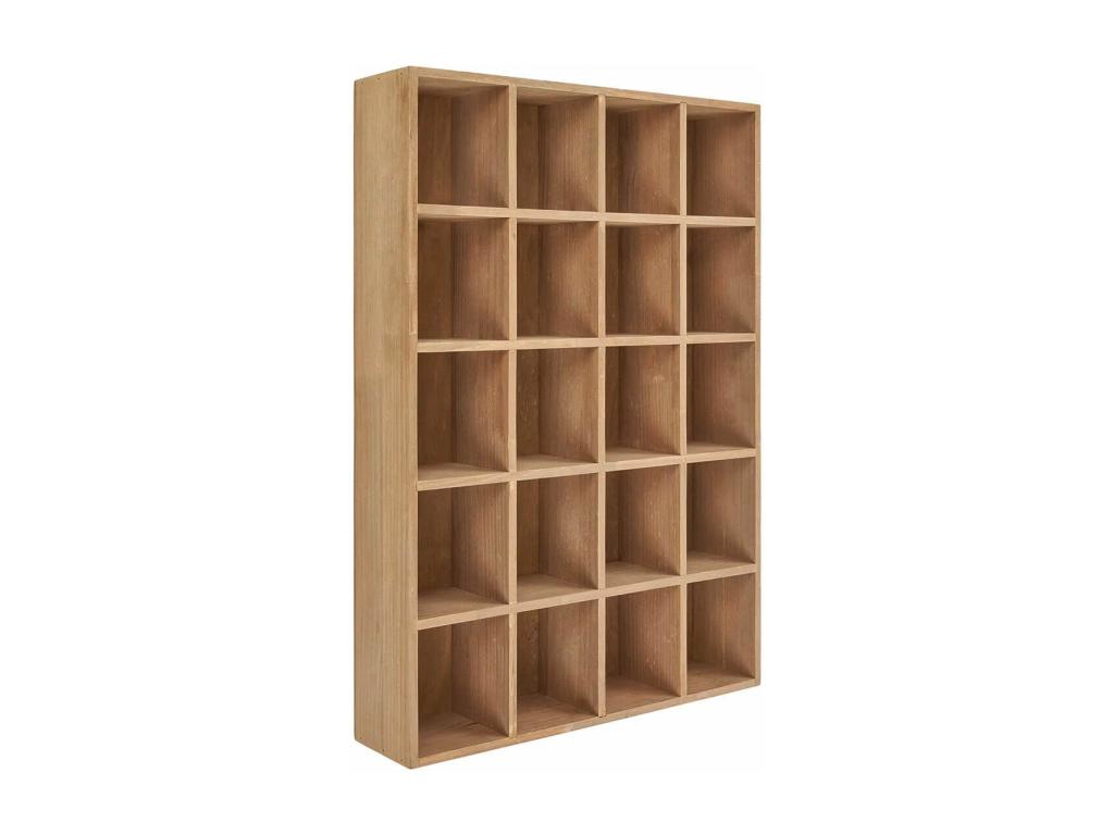 Calmetop - 20-Compartment Wall Shelf in Natural Pine 26317RLTV