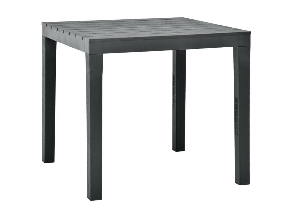 Garden table with 2 benches, Anthracite plastic, 03855XWHT