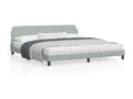 Bed frame with headboard, light grey, 200x200 cm, velvet, 31343ICVO