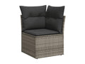 6-piece garden furniture set with grey resin wicker cushions 28727YOSZ