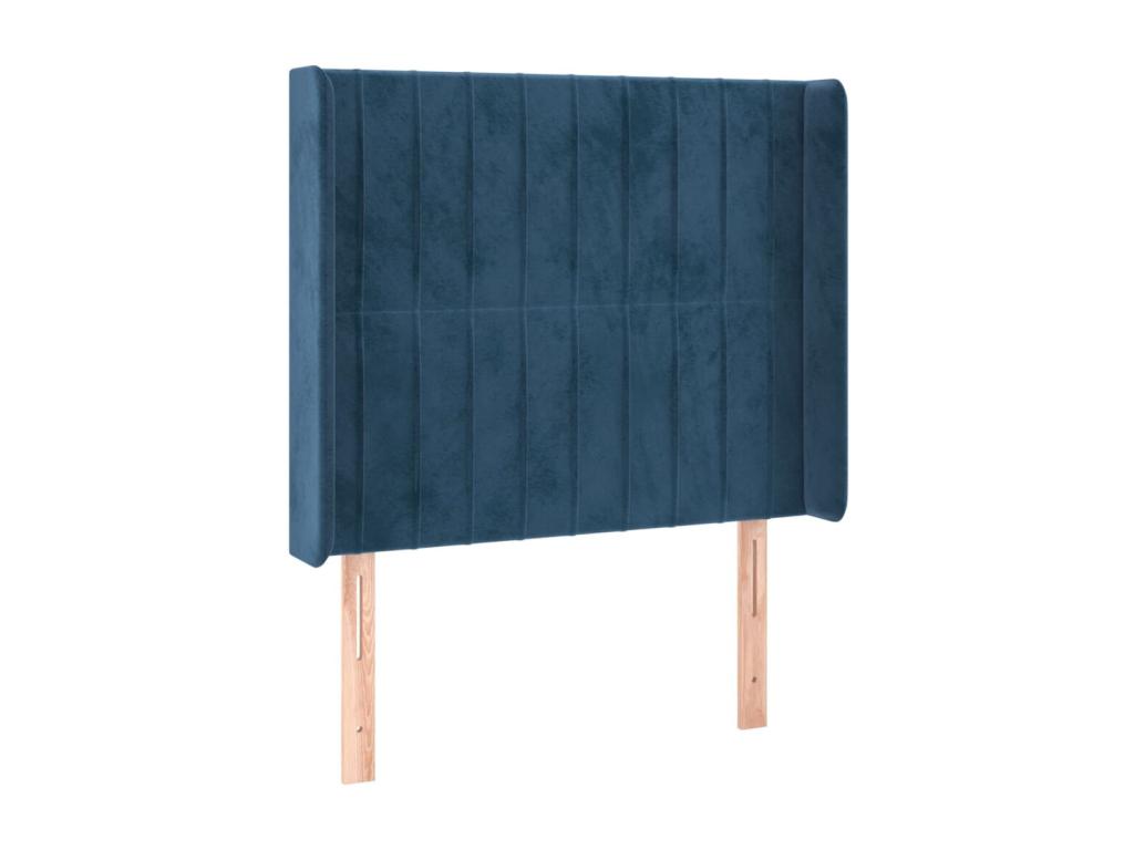 Dark Blue LED Headboard 83x16x118/128 cm Velvet 82180OYYH