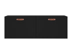 Black wall cabinet 100x36.5x35 cm engineered wood 77409OOWR
