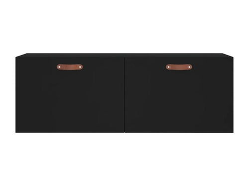 Black wall cabinet 100x36.5x35 cm engineered wood 77409OOWR
