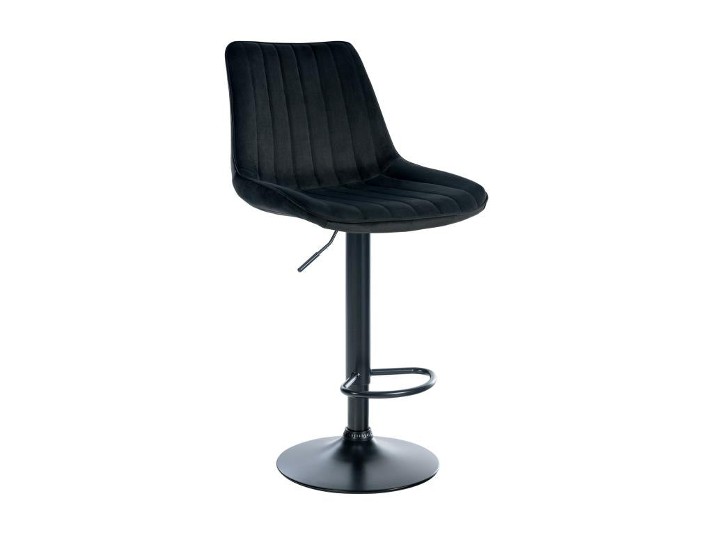Bar stool - Velvet / Black - Black - Calmetop 93825YPXZ