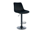 Bar stool - Velvet / Black - Black - Calmetop 93825YPXZ