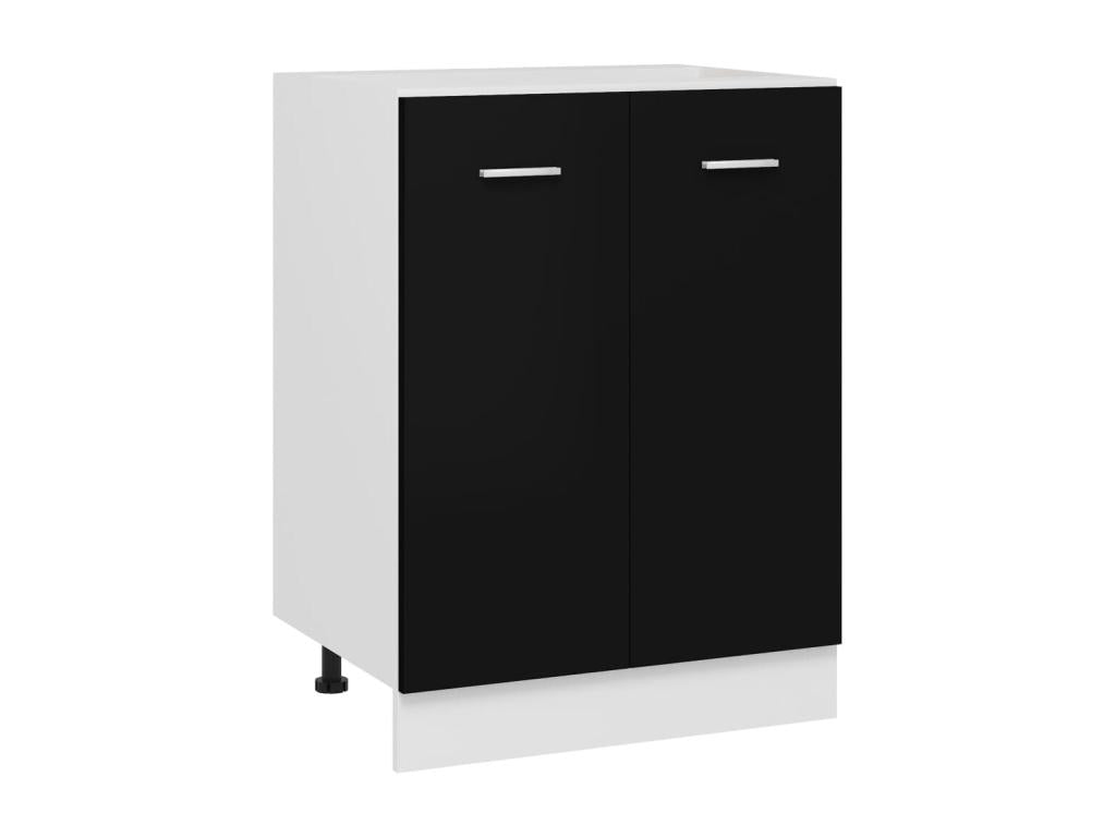 Black Floor Cabinet 60x46x81.5 cm Engineered Wood 86721TYBB