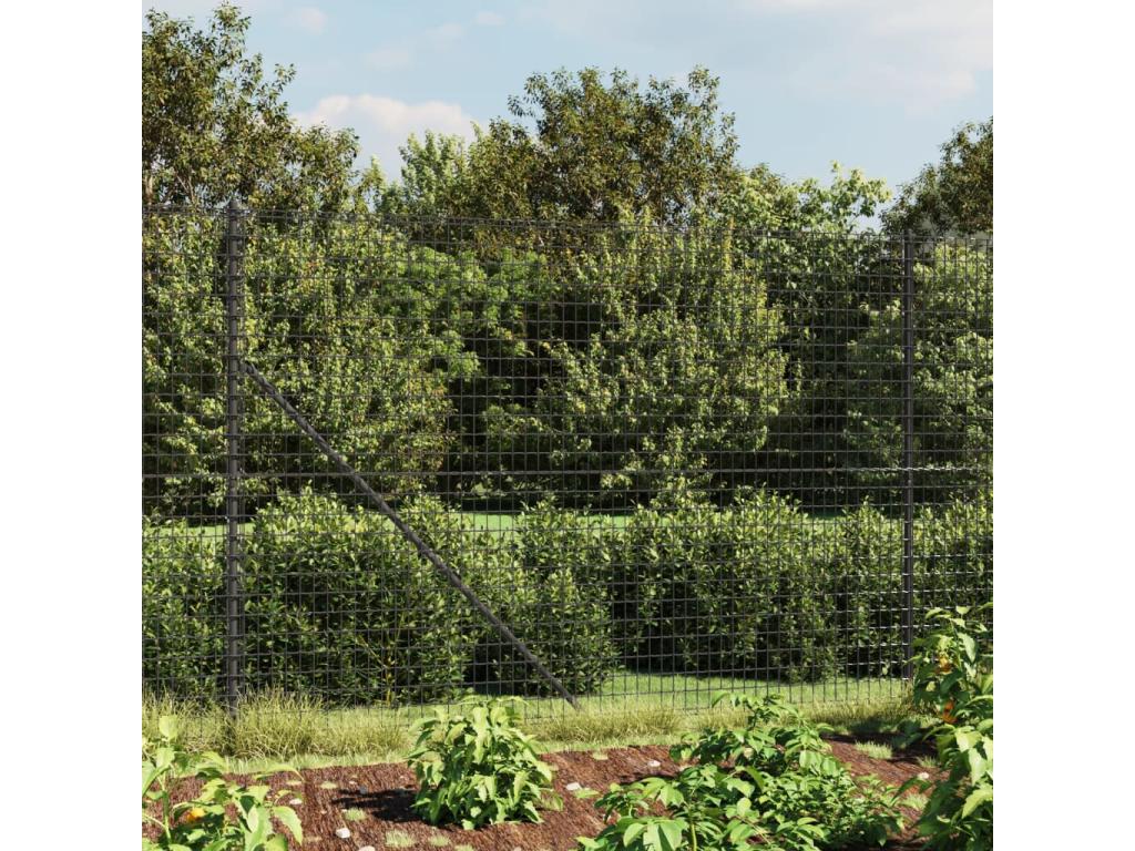 Anthracite wire mesh fence 2.2x25 m 28354RODS
