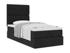 Nidchicshop bed frame with black mattress 80x200 cm fabric 30060RUMQ