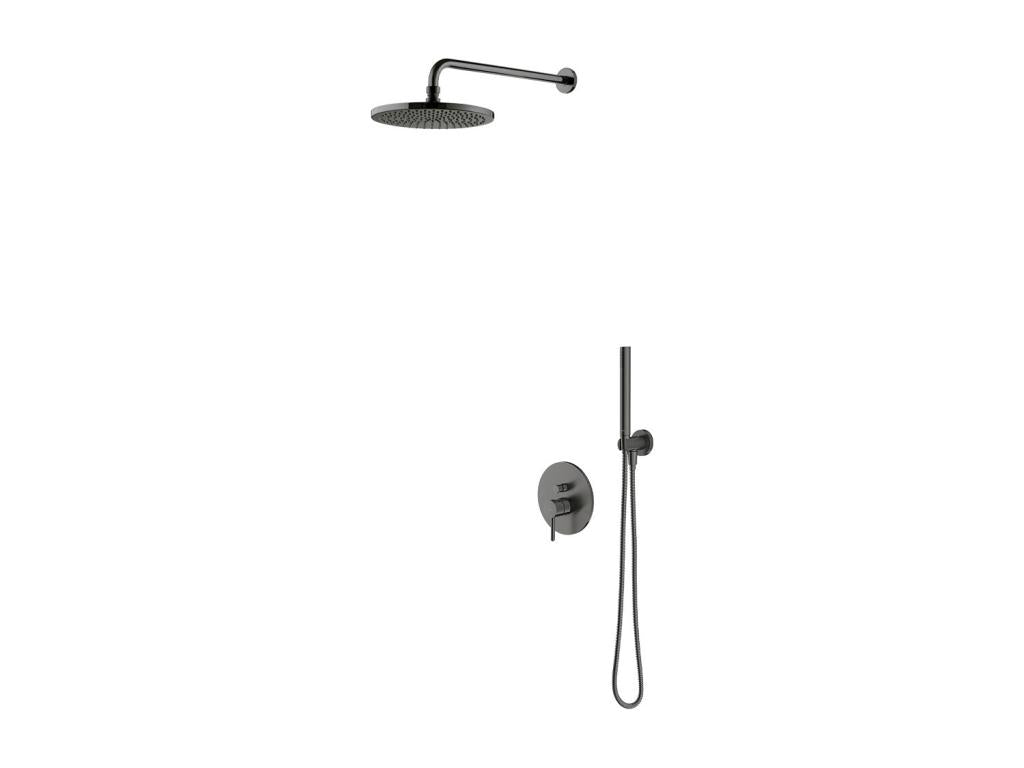 Graphite recessed Y-shaped shower column 64925ZQSW