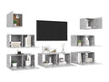 7-piece TV furniture set, concrete grey, engineered wood, 29513DQFW