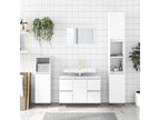 Glossy white bathroom cabinet 80x33x60 cm 82614EKIO