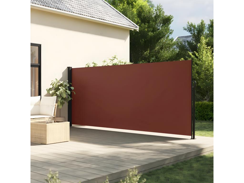 Brown retractable side awning 160x300 cm 15981DEHY