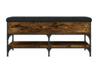 Smoked oak shoe bench 102x42x45 cm engineered wood 65522UARG