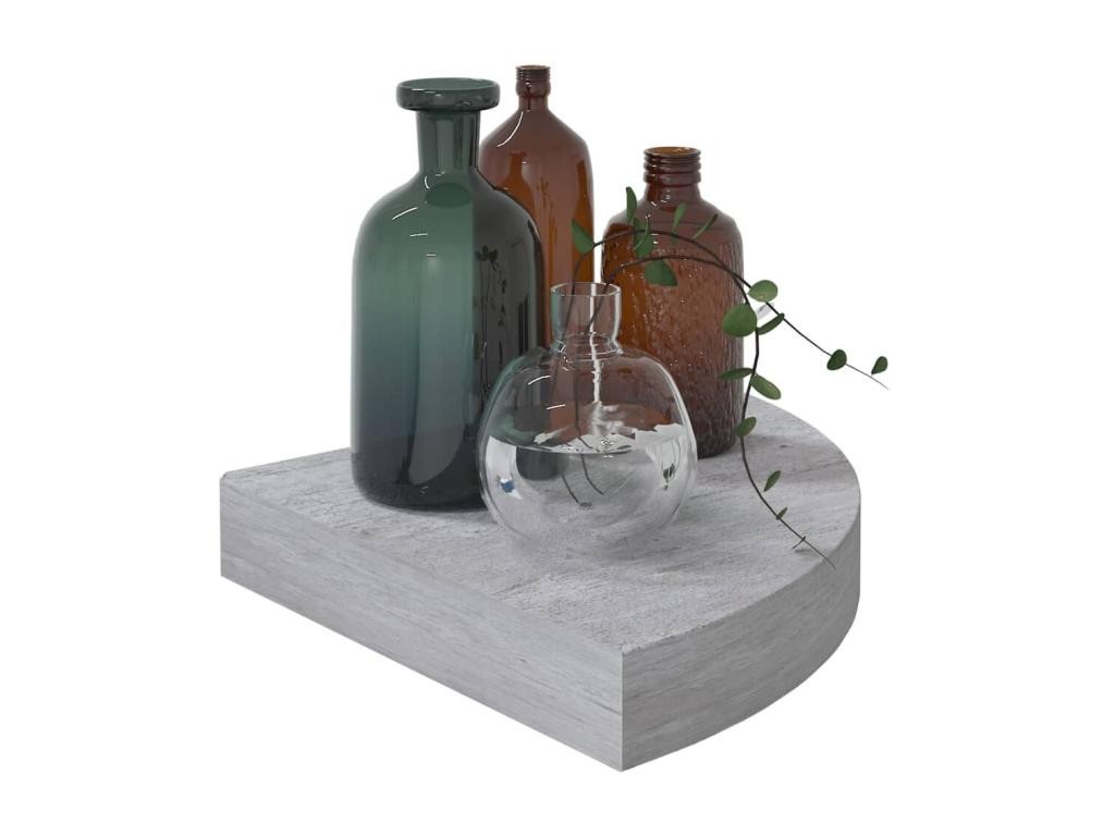 Calmetop 67420EUBF Concrete Grey Corner Wall Shelf