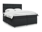 Calmetop bed base with mattress, black, 200x200 cm, faux leather, 10199MZAA