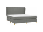 Nidchicshop bed base with mattress, Dark Grey 160x200 Fabric 48683UALI