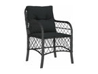 Calmetop 3-piece set with black resin wicker cushions 70555HACS