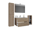 Calmetop 5-piece bathroom vanity set with sink and drawer SC 60 - Calmetop sawn oak 72474XPHM