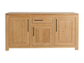 Modern low sideboard in light oak with 3 doors and 1 drawer - Nidchicshop 84026IITI