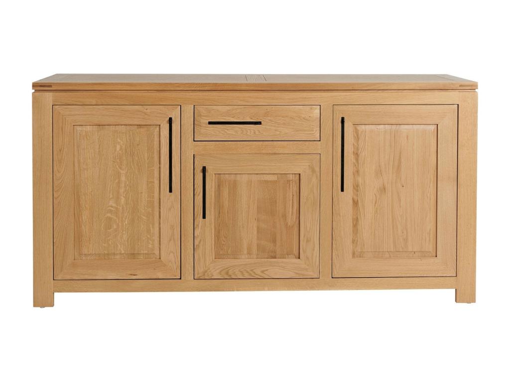 Modern low sideboard in light oak with 3 doors and 1 drawer - Nidchicshop 84026IITI