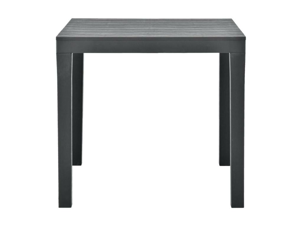 Garden table with 2 benches, Anthracite plastic, 03855XWHT