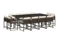 13-piece brown rattan garden dining set with cushions 32891BOPA