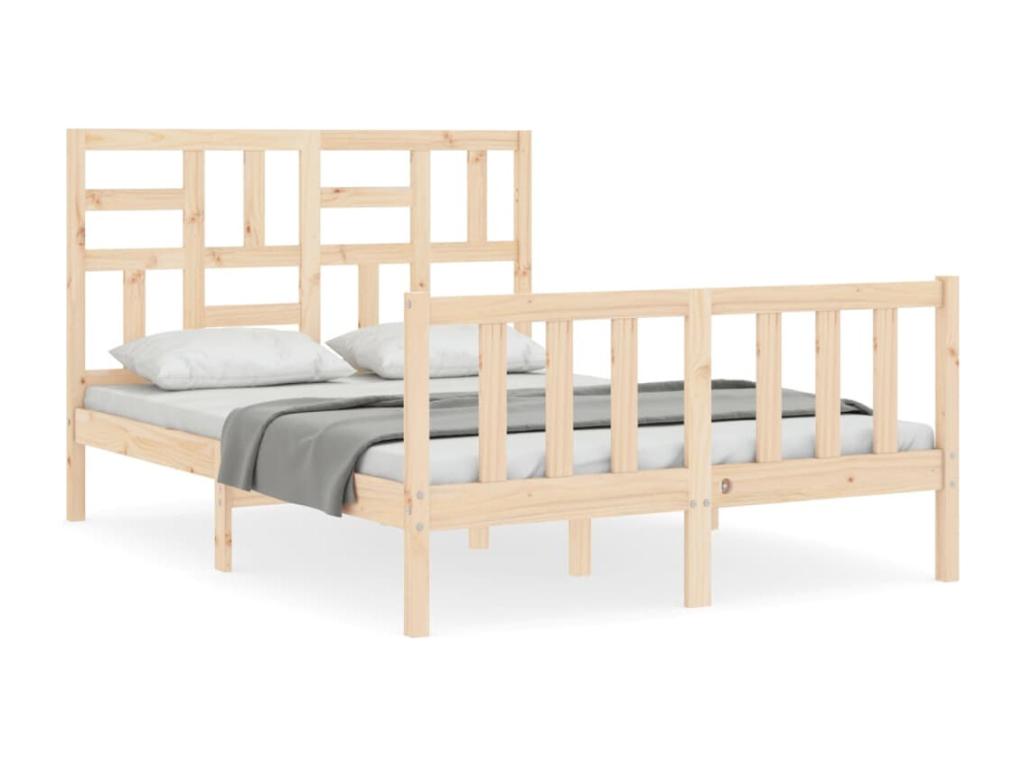Bed frame without mattress 120x200 cm solid pine wood 89095KKOQ