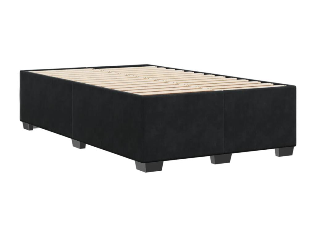 Black velvet bed frame without mattress, 120x200 cm, 24136BZJZ