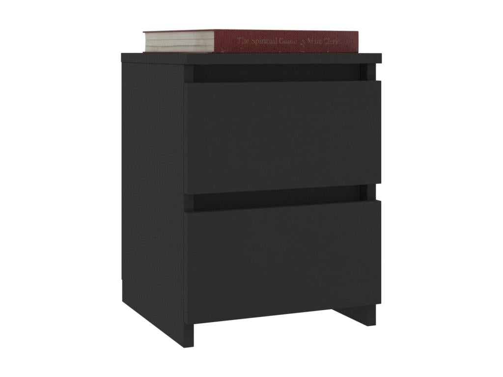 Black bedside table 30x30x40 cm Engineered wood 25296BVLE