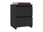 Black bedside table 30x30x40 cm Engineered wood 25296BVLE
