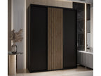 Calmetop 1 Sliding Door Wardrobe 235.2/200/60 3 Doors Black/Black 49726OKLN