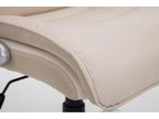 Office chair - Faux leather / Plastic - Cream - Calmetop 18248HJNP