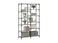 Nidchicshop bookcase, grey, 100x32x170 cm, engineered wood and iron, 61056YCOJ